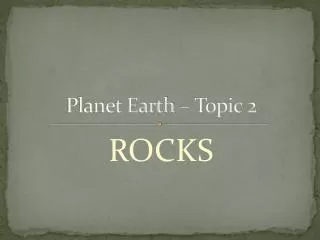 planet earth topic 2