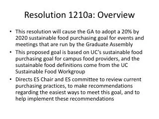Resolution 1210a: Overview