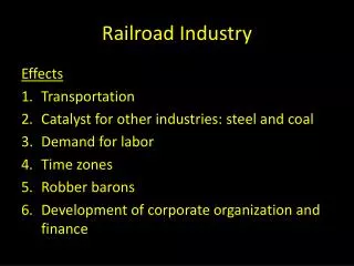 Railroad Industry