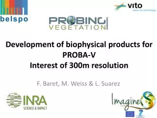 Development of biophysical products for PROBA-V Interest of 300m resolution