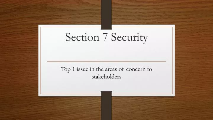 section 7 security