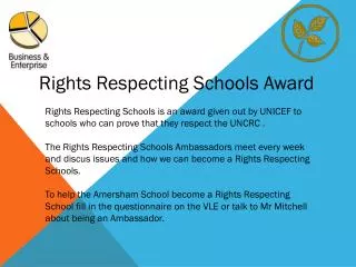 Rights Respecting Schools Award