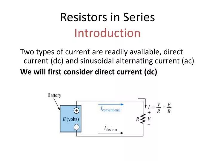 resistors in series introduction