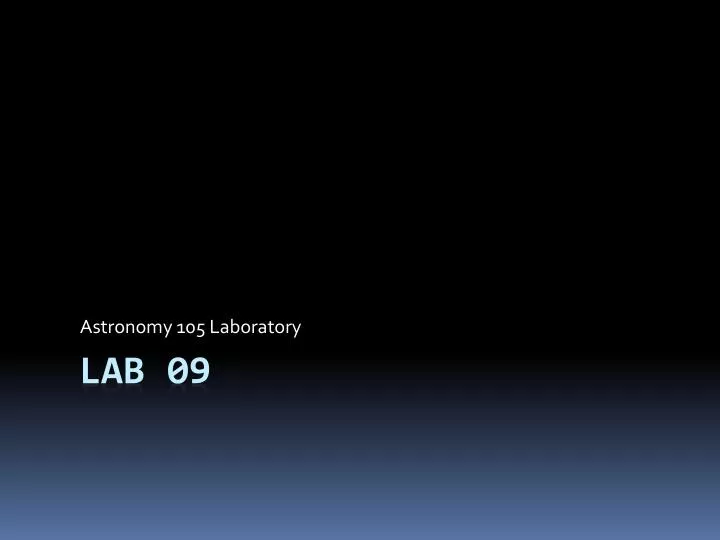 astronomy 105 laboratory