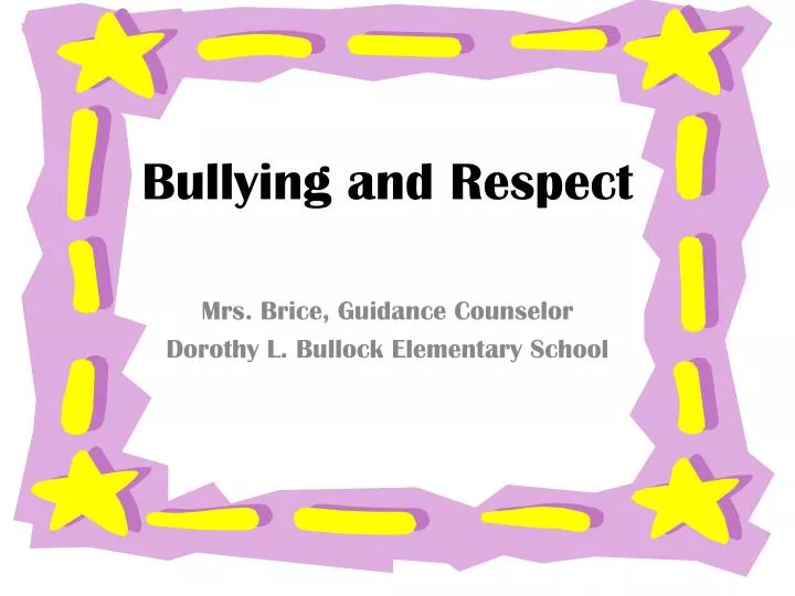 bullying and respect