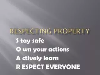 Respecting Property