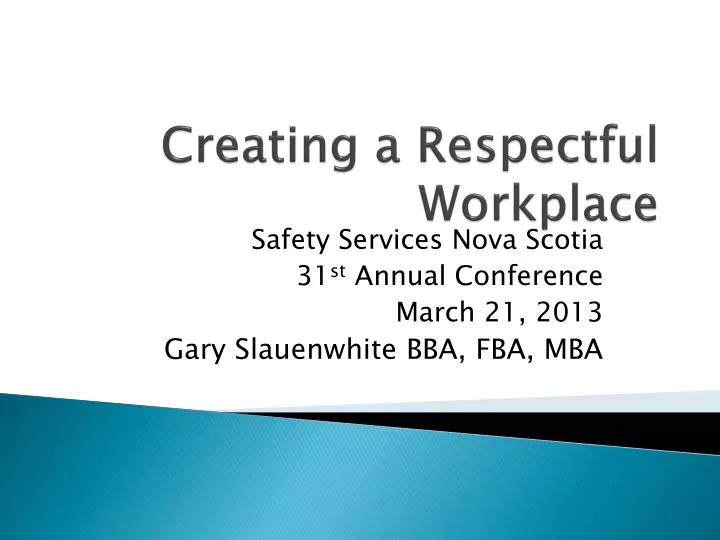 creating a respectful workplace