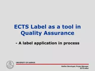 ECTS Label as a tool in Quality Assurance