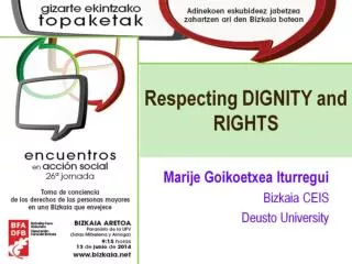 Respecting DIGNITY and RIGHTS