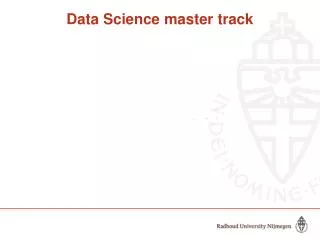 Data S cience master track