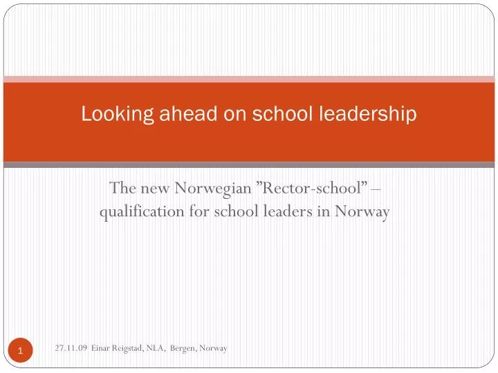 looking ahead on school leadership