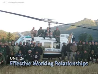 Effective Working Relationships