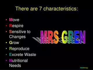 There are 7 characteristics: