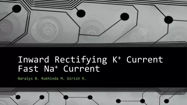 inward rectifying k current fast na current