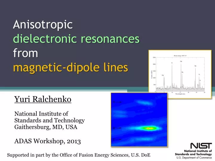 anisotropic dielectronic resonances from magnetic dipole lines