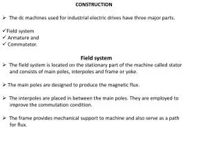 CONSTRUCTION