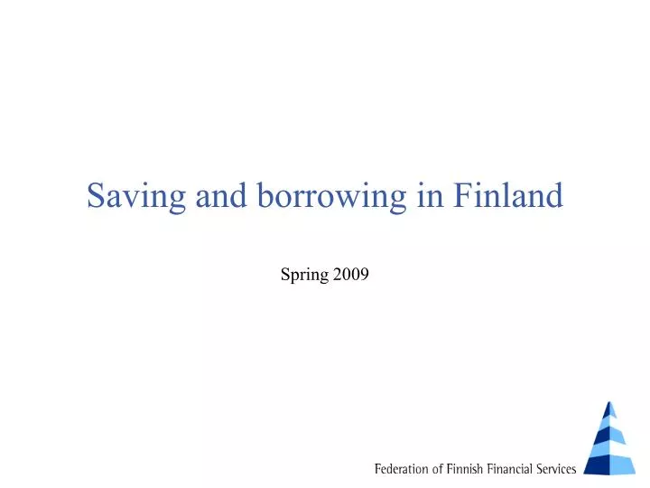 saving and borrowing in finland