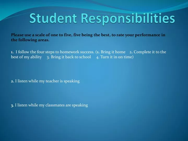 student responsibilities