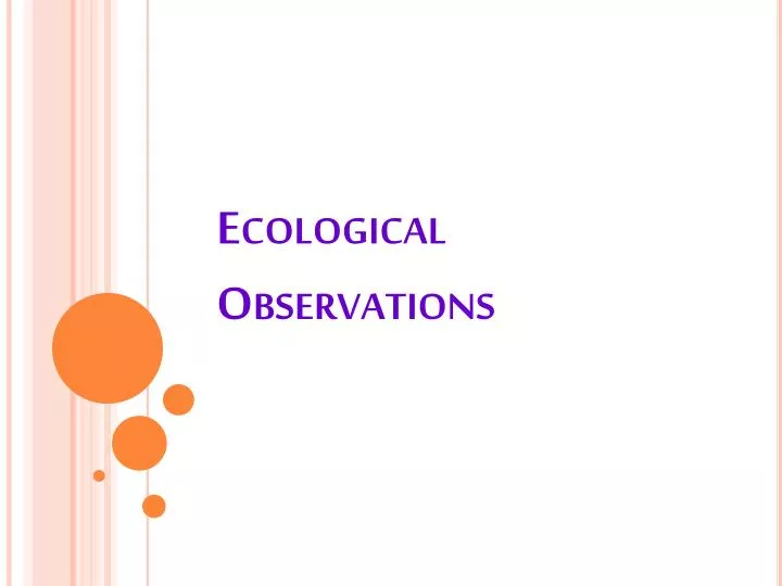 ecological observations