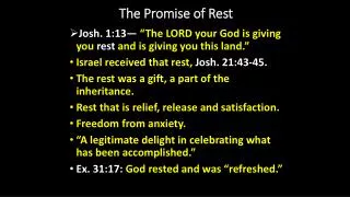 The Promise of Rest