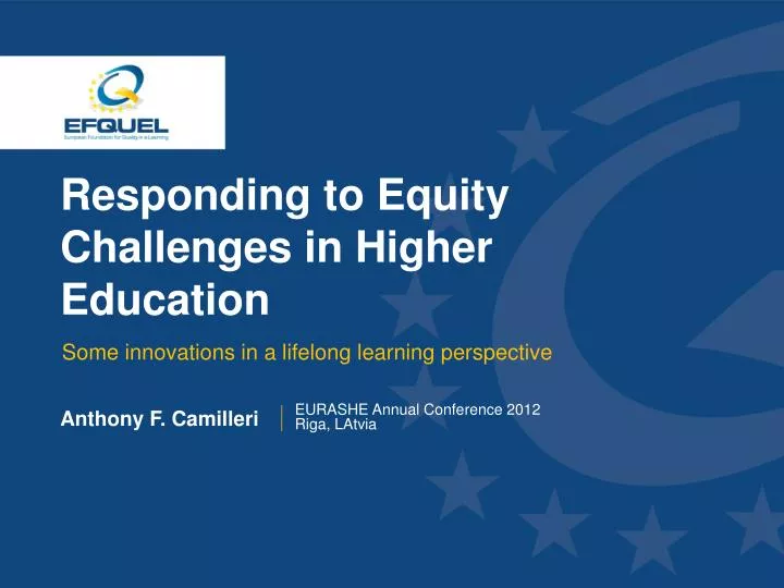responding to equity challenges in higher education