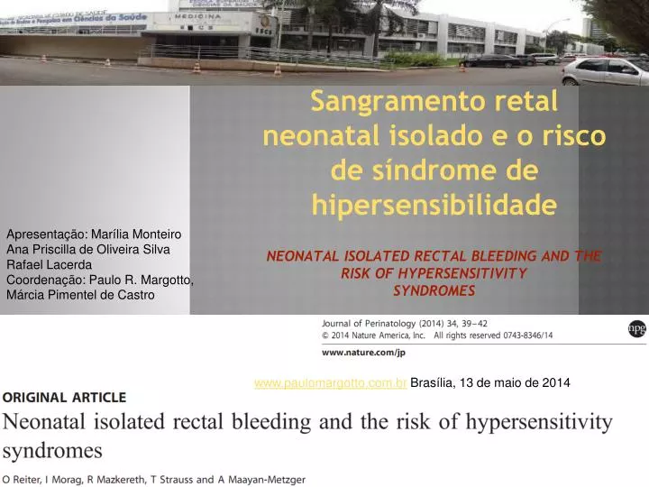 neonatal isolated rectal bleeding and the risk of hypersensitivity syndromes