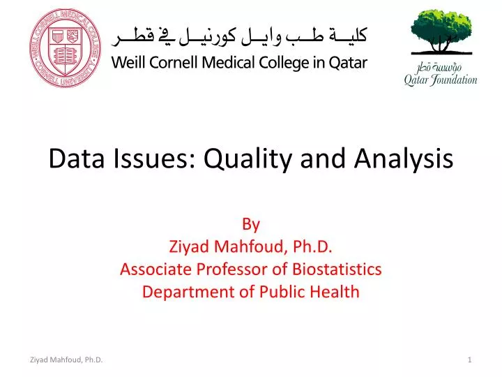 data issues quality and analysis