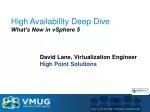 High Availability Deep Dive - slide 1