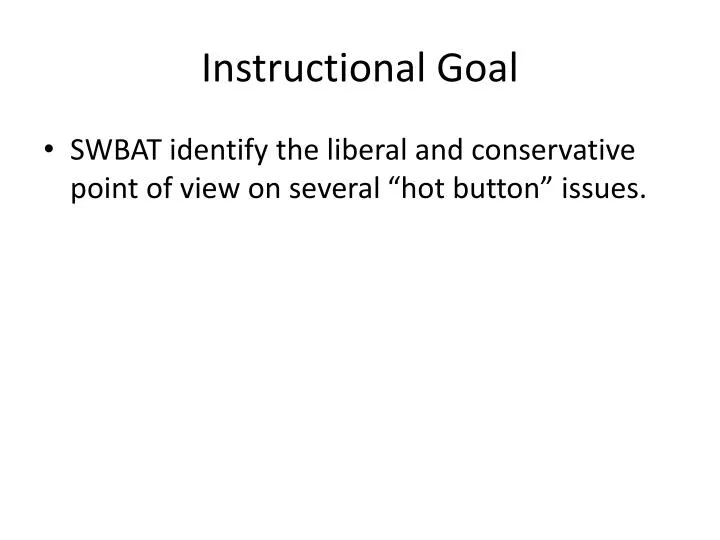 instructional goal