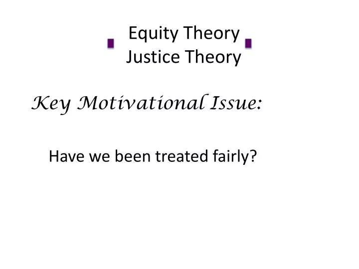 equity theory justice theory