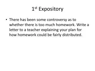 1 st Expository