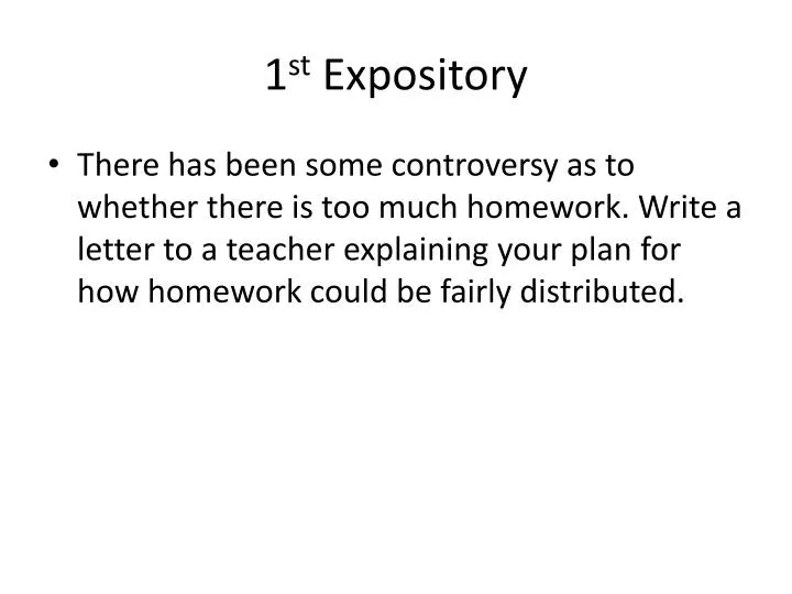 1 st expository