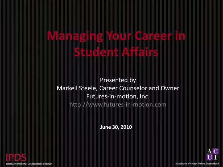 managing your career in student affairs