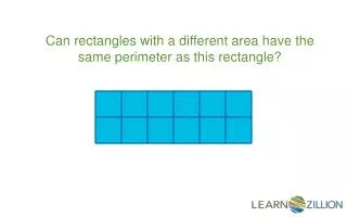 Can rectangles with a different area have the same perimeter as this rectangle?