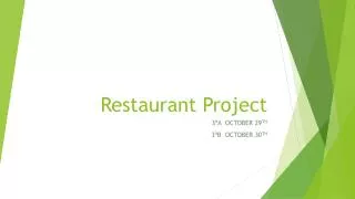 Restaurant Project