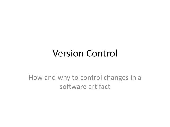 version control