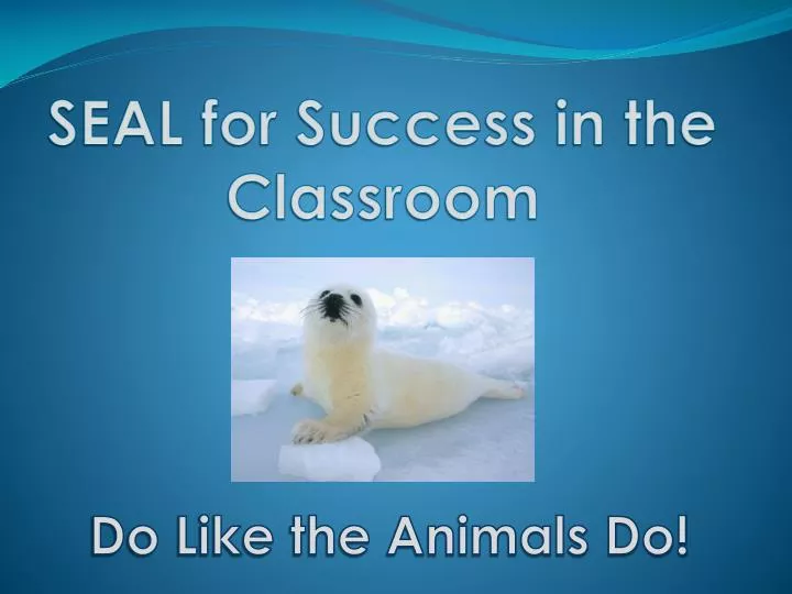 seal for success in the classroom
