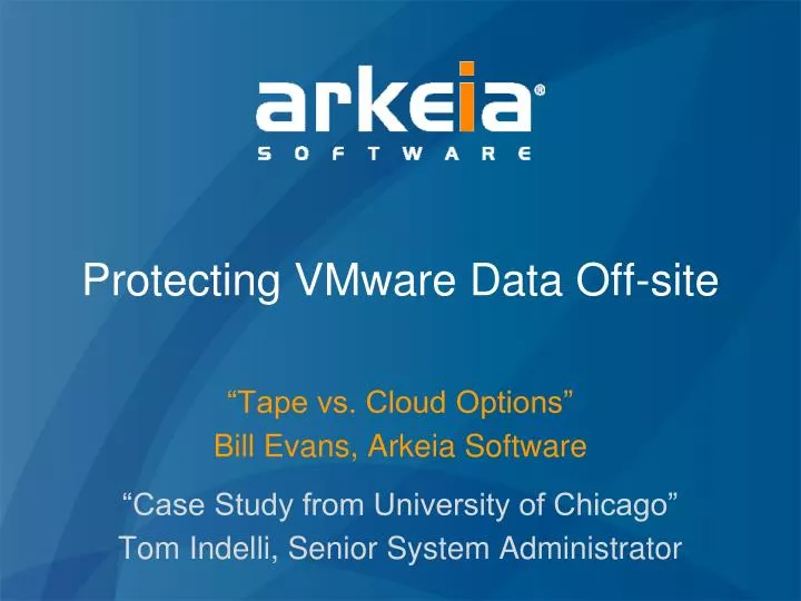 protecting vmware data off site