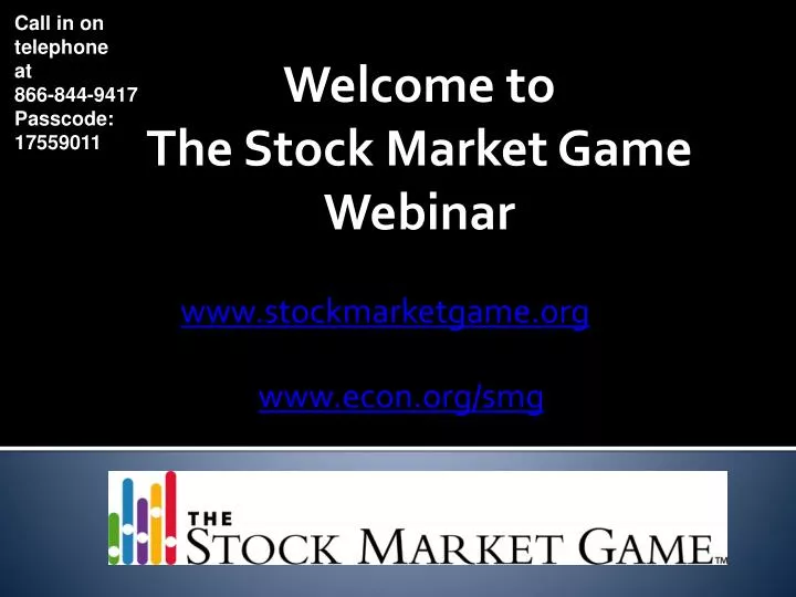 welcome to the stock market game webinar