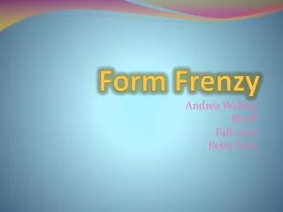 Form Frenzy