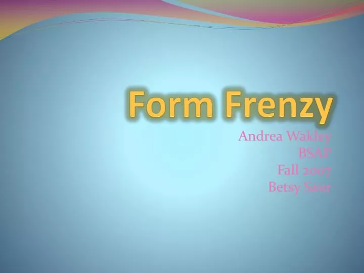 form frenzy