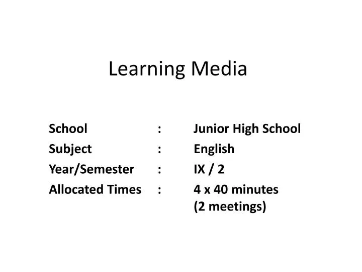 learning media