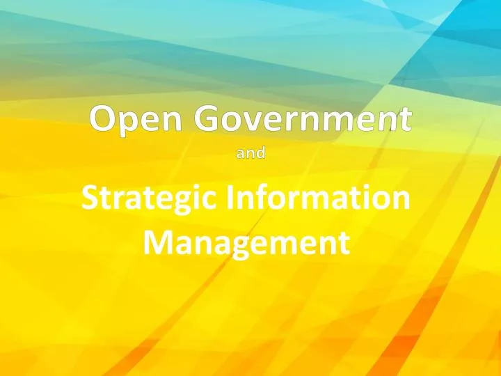open government and