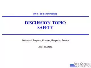 Discussion Topic: Safety