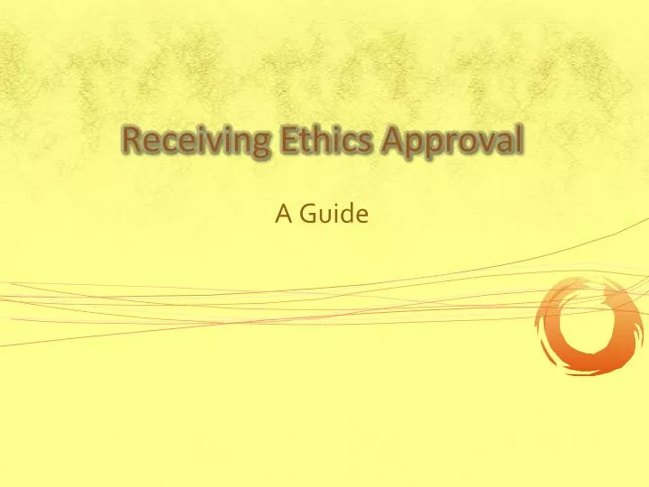 receiving ethics approval