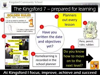 At Kingsford I focus, improve, achieve and succeed