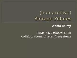 ( non-archive) Storage Futures