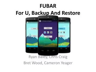 FUBAR For U, Backup And Restore