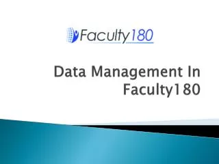 data management in faculty180