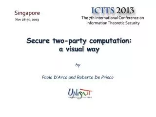 Secure two-party computation : a visual way